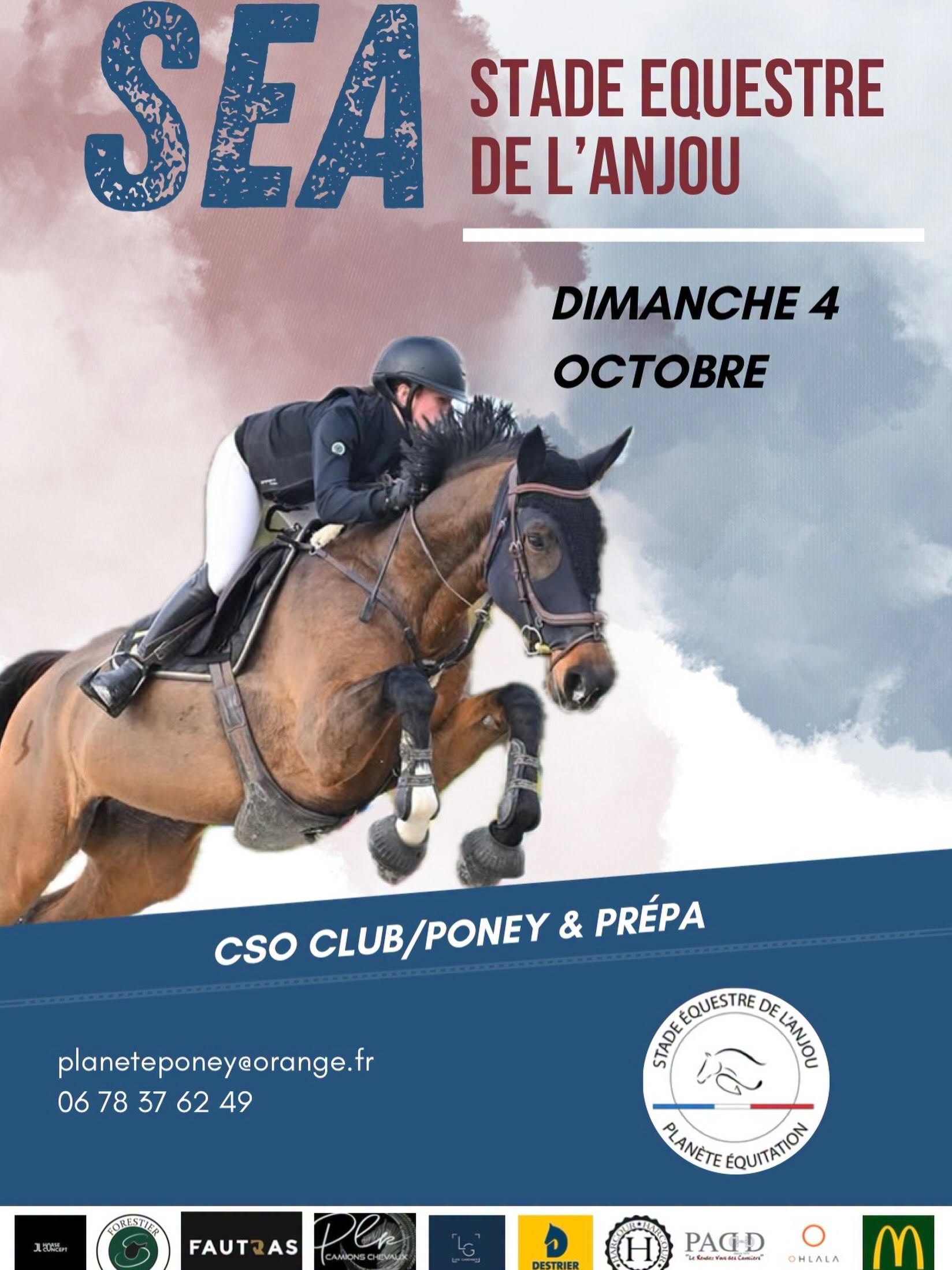 Affiche du concours CSO – Club Poney – Stade Equestre de l'Anjou