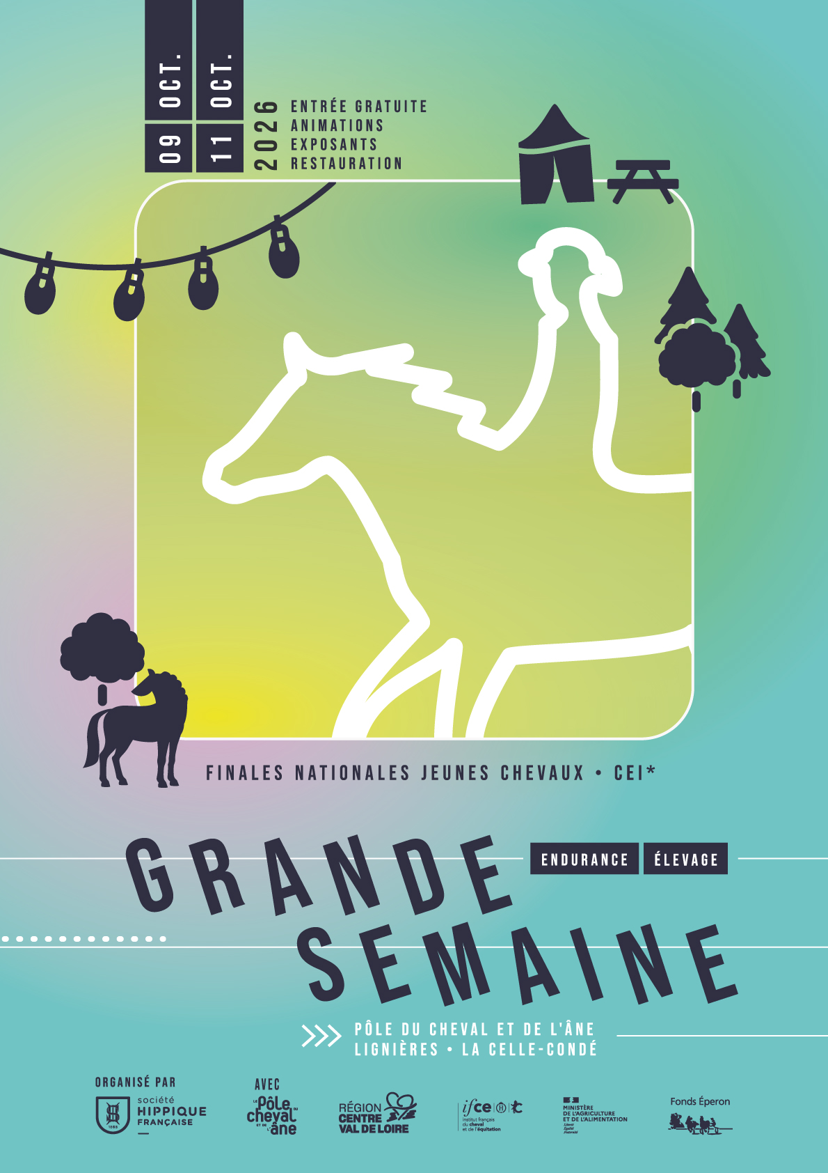 Affiche du concours ENDURANCE – Grande Semaine SHF – Lignières